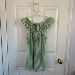 Net Collection green striped top
